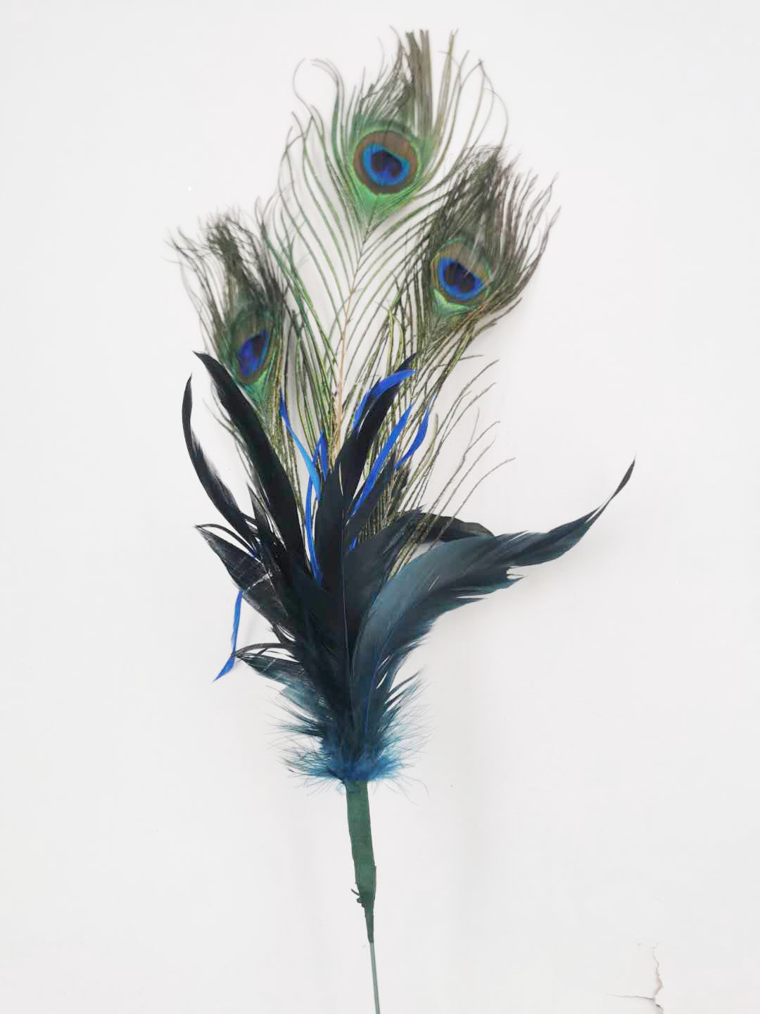Peacock feather decoration